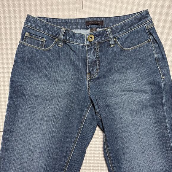 Christopher Blue Women’s Stretch Denim Straight Leg Jeans Sz 10 Gold Glitter - Picture 6 of 13